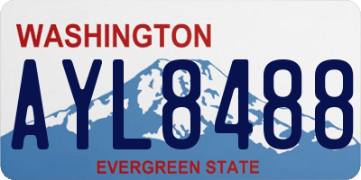 WA license plate AYL8488