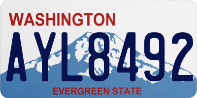 WA license plate AYL8492