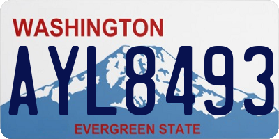 WA license plate AYL8493
