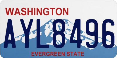 WA license plate AYL8496