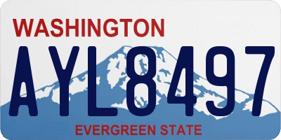 WA license plate AYL8497