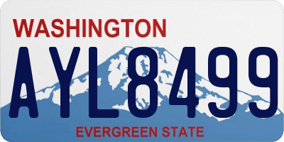 WA license plate AYL8499