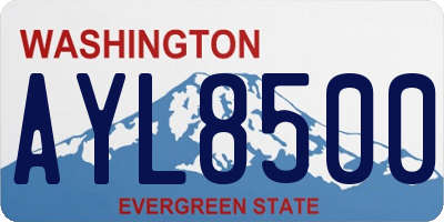 WA license plate AYL8500
