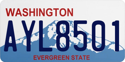 WA license plate AYL8501