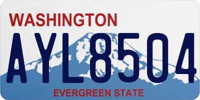 WA license plate AYL8504