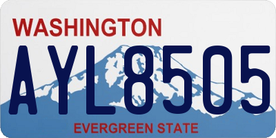 WA license plate AYL8505