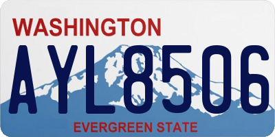 WA license plate AYL8506