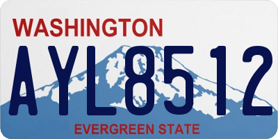 WA license plate AYL8512