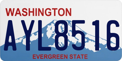 WA license plate AYL8516