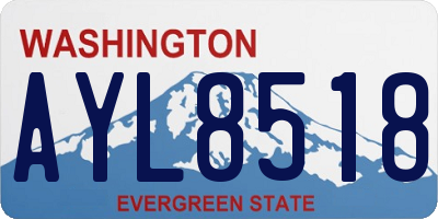 WA license plate AYL8518