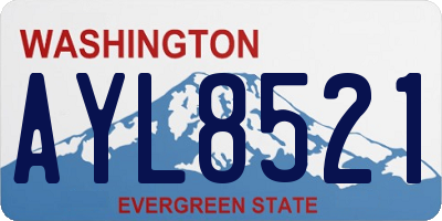 WA license plate AYL8521