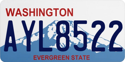 WA license plate AYL8522