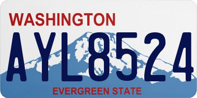 WA license plate AYL8524