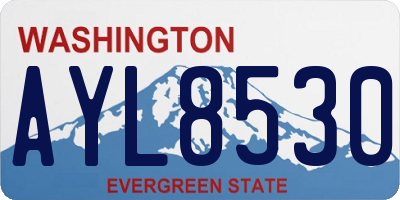 WA license plate AYL8530