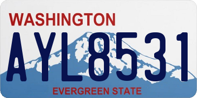 WA license plate AYL8531