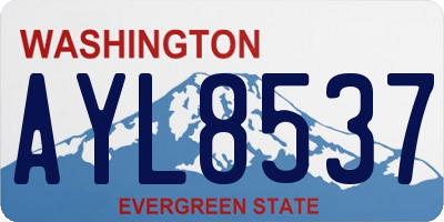 WA license plate AYL8537