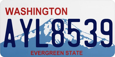 WA license plate AYL8539