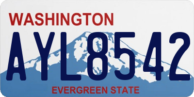 WA license plate AYL8542