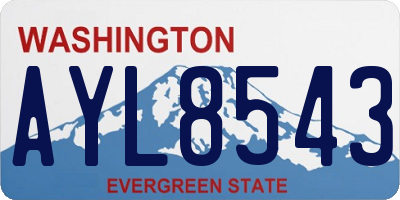 WA license plate AYL8543