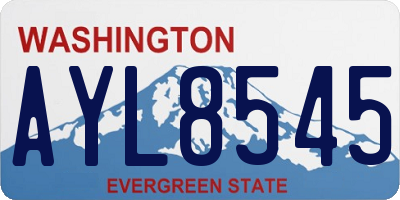 WA license plate AYL8545