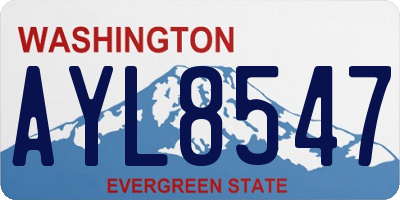 WA license plate AYL8547