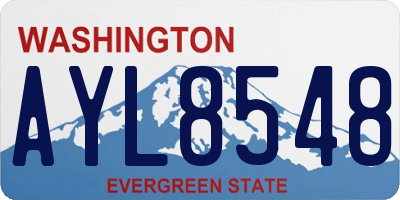 WA license plate AYL8548