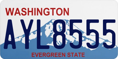 WA license plate AYL8555