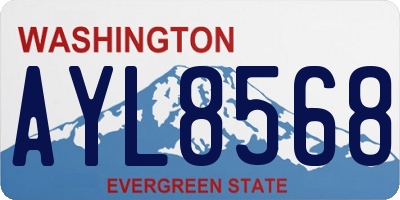 WA license plate AYL8568