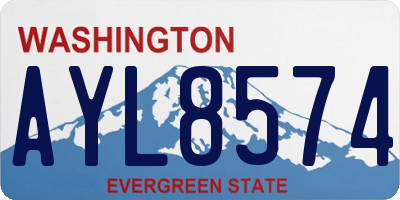 WA license plate AYL8574