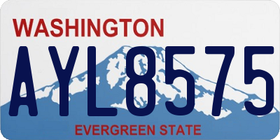 WA license plate AYL8575