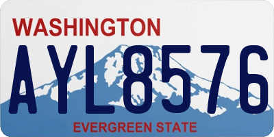 WA license plate AYL8576