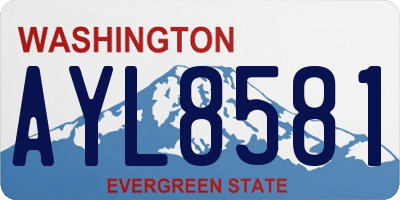 WA license plate AYL8581