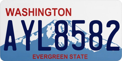 WA license plate AYL8582