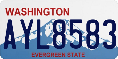 WA license plate AYL8583