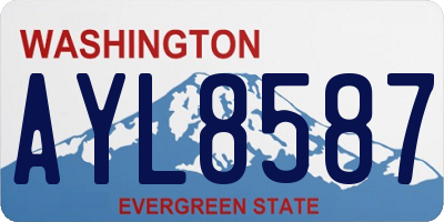 WA license plate AYL8587