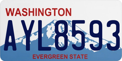 WA license plate AYL8593