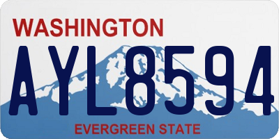 WA license plate AYL8594