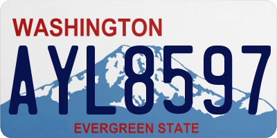 WA license plate AYL8597