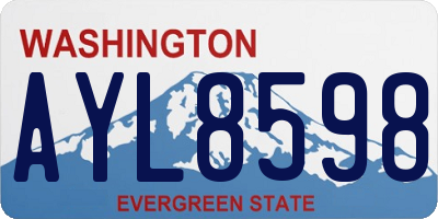 WA license plate AYL8598