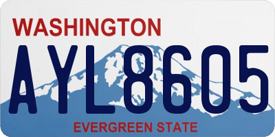 WA license plate AYL8605