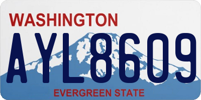 WA license plate AYL8609
