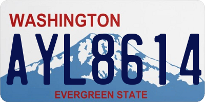 WA license plate AYL8614