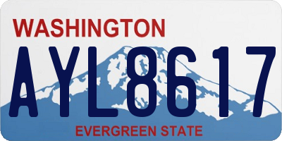 WA license plate AYL8617