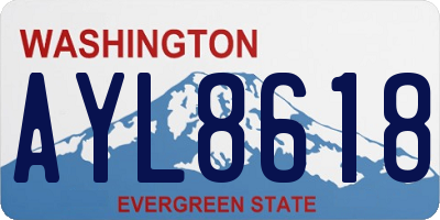 WA license plate AYL8618