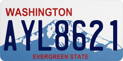 WA license plate AYL8621