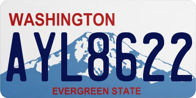 WA license plate AYL8622