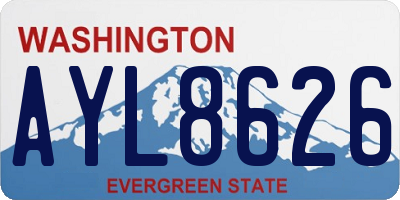 WA license plate AYL8626