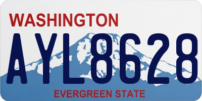 WA license plate AYL8628