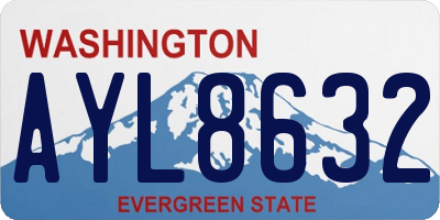 WA license plate AYL8632