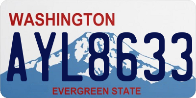 WA license plate AYL8633
